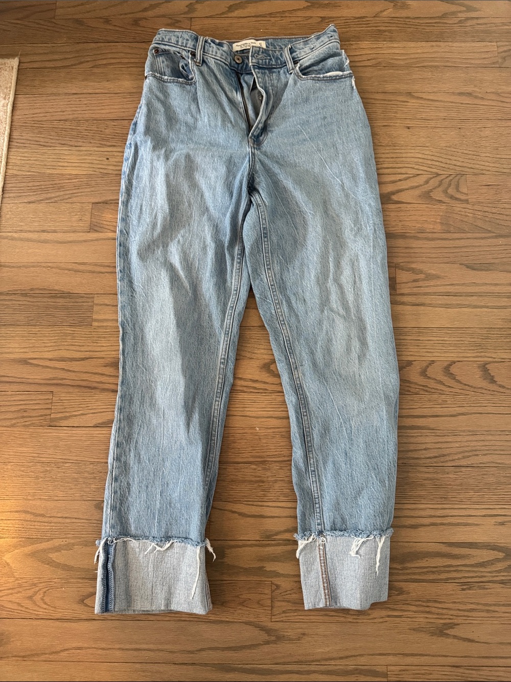 Light Blue Denim Cuffed Jeans